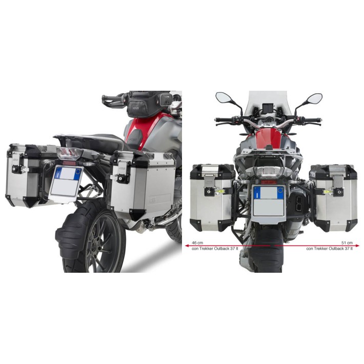 SUPORTE GIVI MALA LATERAL OUTBACK BMW R1200GS - PL5108CAM