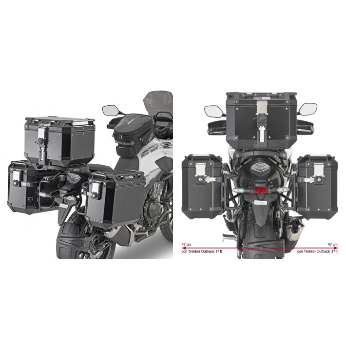 SUPORTE MALAS LATERAIS GIVI OUTBACK CB500X - PLO1171CAM