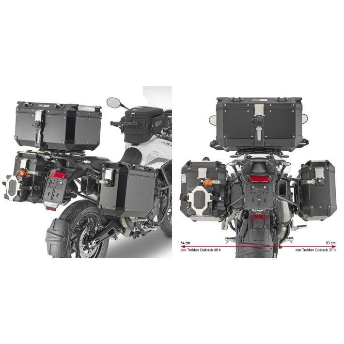 SUPORTE GIVI MALA LATERAL OUTBACK TRIUMPH TIGER 900 - PLO6415CAM