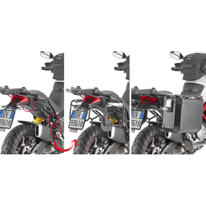 SUPORTE GIVI MALA LATERAL OUTBACK DUCATI MULTISTRADA - PLOR7412CAM