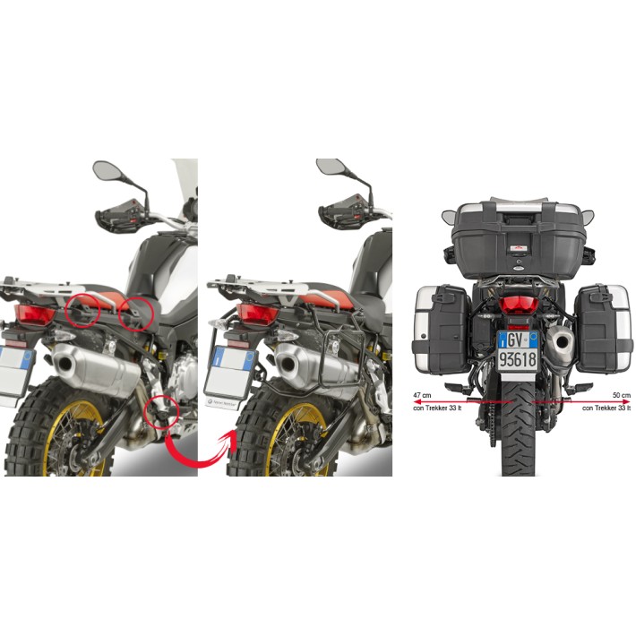 SUPORTE GIVI MALA LATERAL BMW F750GS - PLR5127