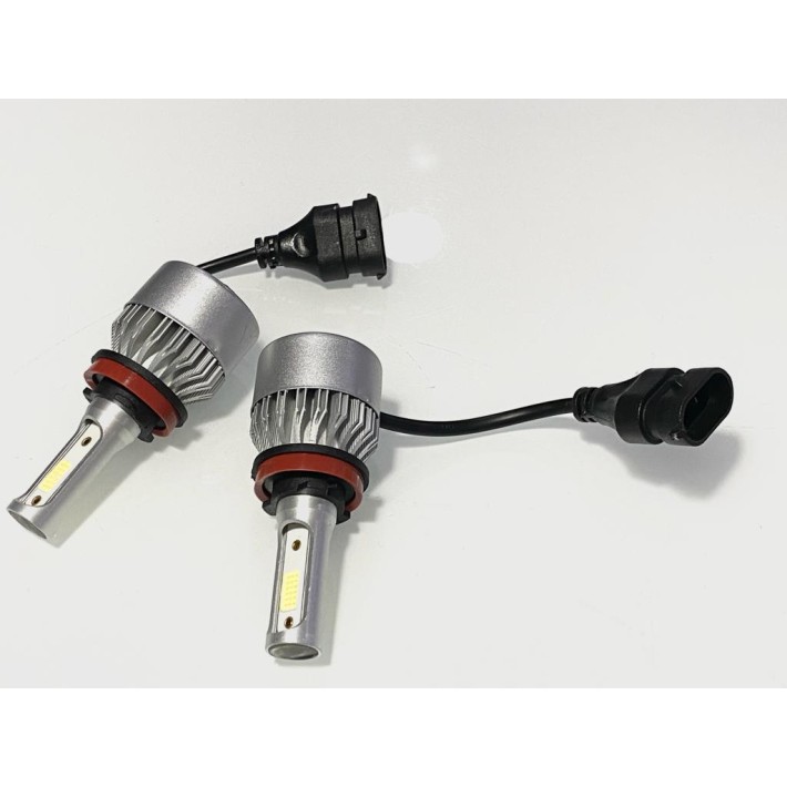 PAR DE LAMPADAS LED H11 / H9 / H8  6500K 8000LM  COR BRANCA