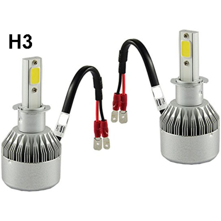 PAR LAMPADAS LED H3 6500K  8500LM ( COR BRANCA )