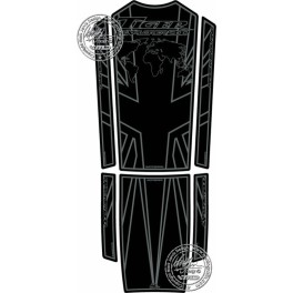 MOTOGRAFIX  TANK PAD TIGER1200 EXPLORER BLACK / GREY - TT019KA