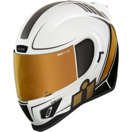 CAPACETE ICON HELMET BLACK/GOLD/WHITE - TAM. M