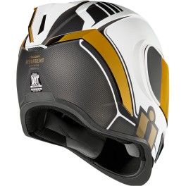 CAPACETE ICON HELMET BLACK/GOLD/WHITE - TAM. M