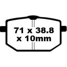 BRAKE PAD FA SERIES ORGANIC EBC FA118