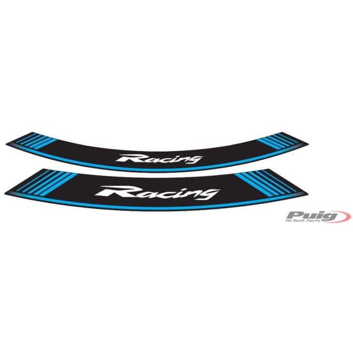 FITAS PARA JANTES PUIG CONJUNTO 8 TIRAS RACING AZUL 