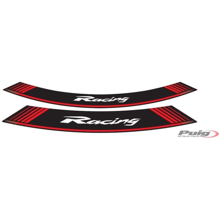 FITAS PARA JANTES PUIG CONJUNTO 8 TIRAS RACING VERMELHO