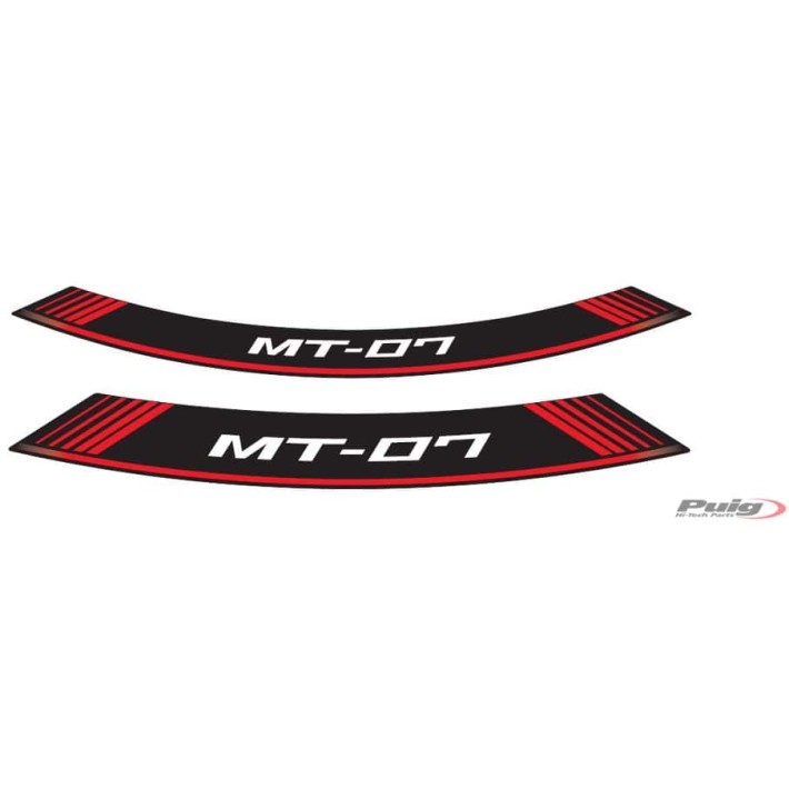 Fitas para interior das jantes Yamaha MT-07 PUIG vermelho