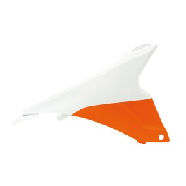 AIR BOX COVERS RACETECH WHITE / ORANGE KTM EXC - R-FIKTMBNARSX13