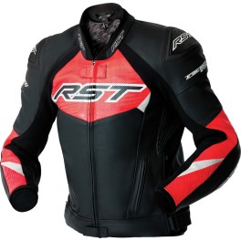 BLUSAO RST TRACTECH EVO D3O LEATHER JACKET - BLACK/RED