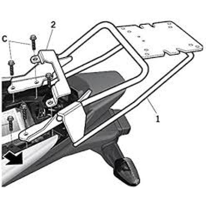 KIT FIXAÇAO TOP CASE SHAD HONDA CBR 125 / 250 / 300