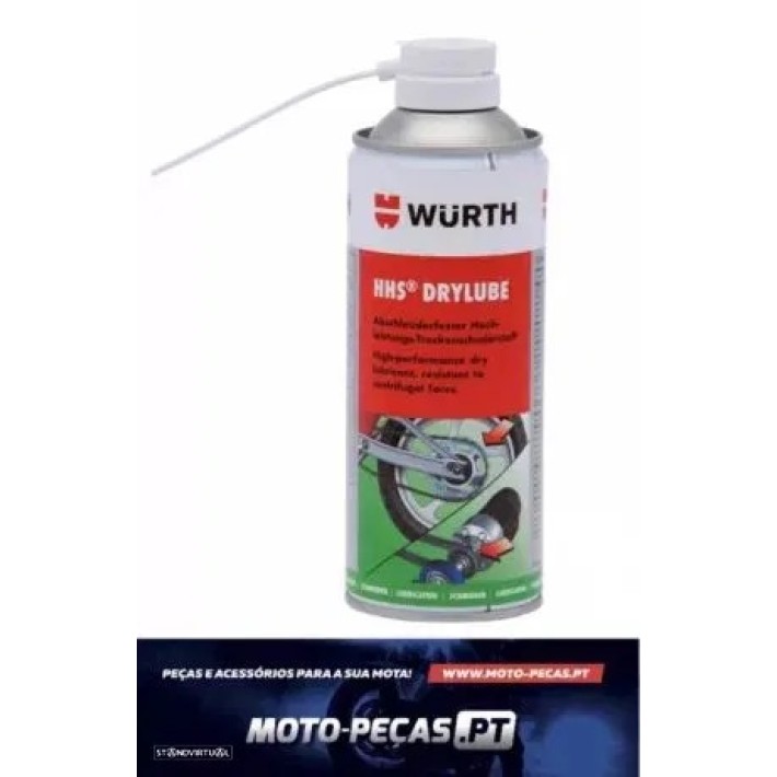 SPRAY LUBRIFICANTE CORRENTE WURTH 400ML DRY LUBE MOTO HSS