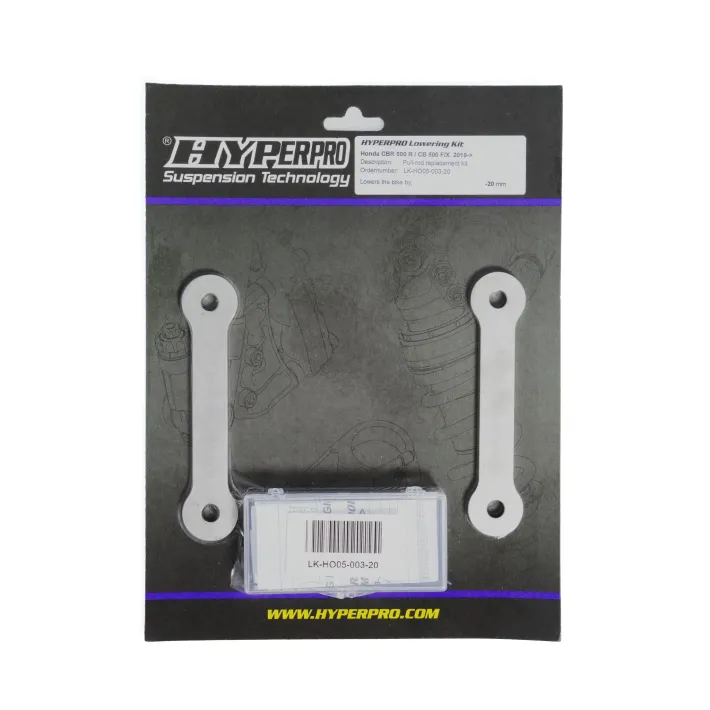 KIT REBAIXAMENTO AMORTECEDOR TRASEIRO HYPERPRO -20MM HONDA CBR 500R - LK-HO05-003-20
