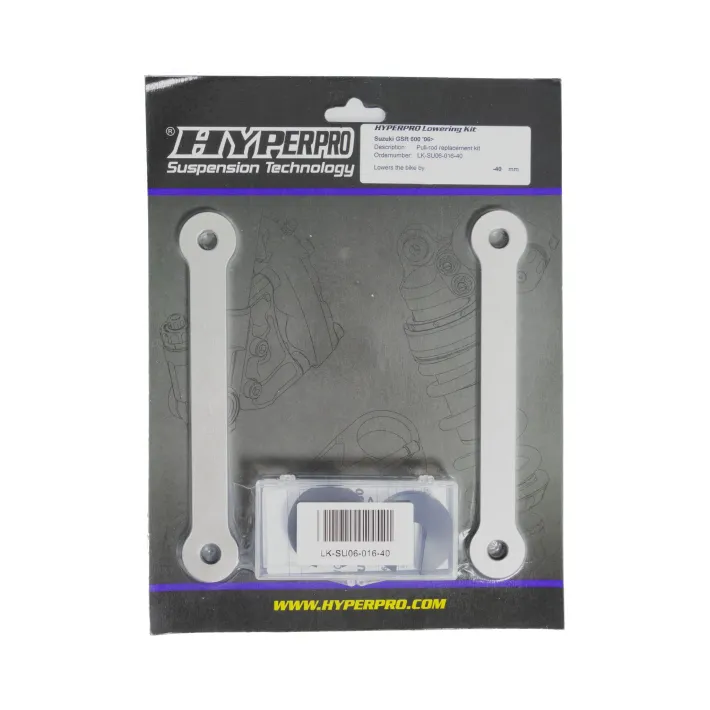 KIT REBAIXAMENTO AMORTECEDOR TRASEIRO HYPERPRO -40MM SUZUKI GSR 600 - LK-SU06-016-40
