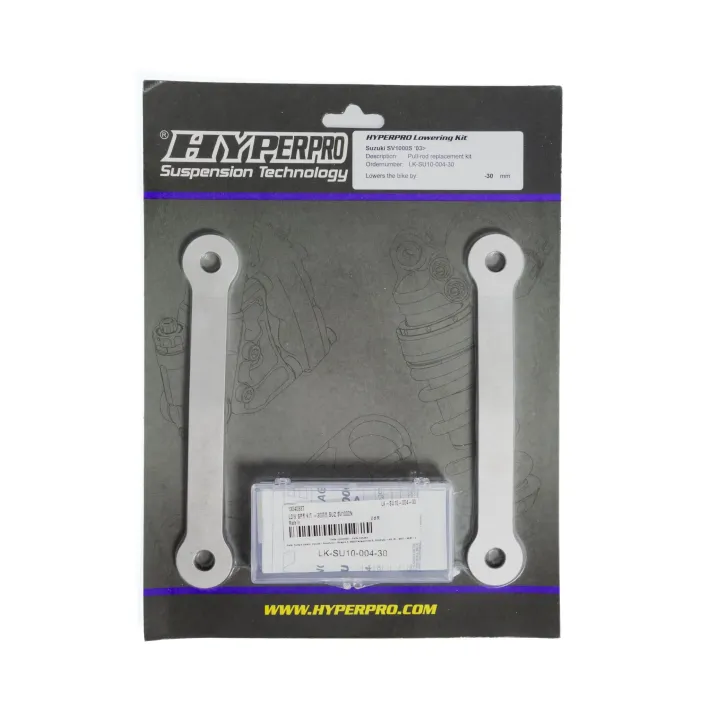 KIT REBAIXAMENTO AMORTECEDOR TRASEIRO HYPERPRO -30MM SUZUKI SV 1000 - LK-SU10-004-30
