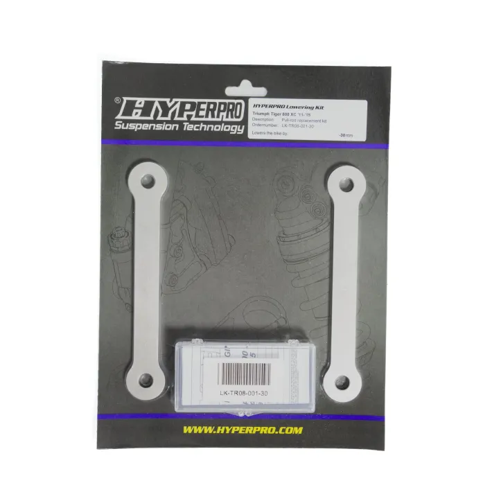 KIT REBAIXAMENTO AMORTECEDOR TRASEIRO HYPERPRO -30MM TRIUMPH TIGER 800 - LK-TR08-001-30