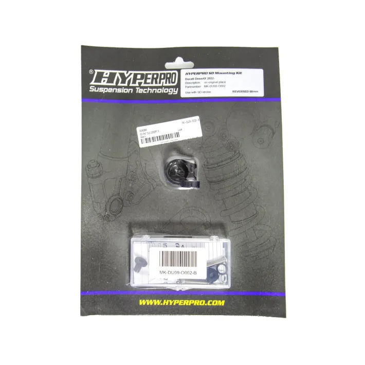 KIT SUPORTE AMORTECEDOR DE DIREÇAO HYPERPRO DUCATI DESERT X 950 - MK-DU09-O002-B