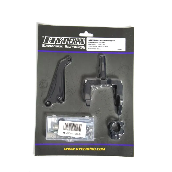 KIT SUPORTE AMORTECEDOR DE DIREÇAO HYPERPRO HONDA Z 125 MONKEY - MK-HO01-T003-B