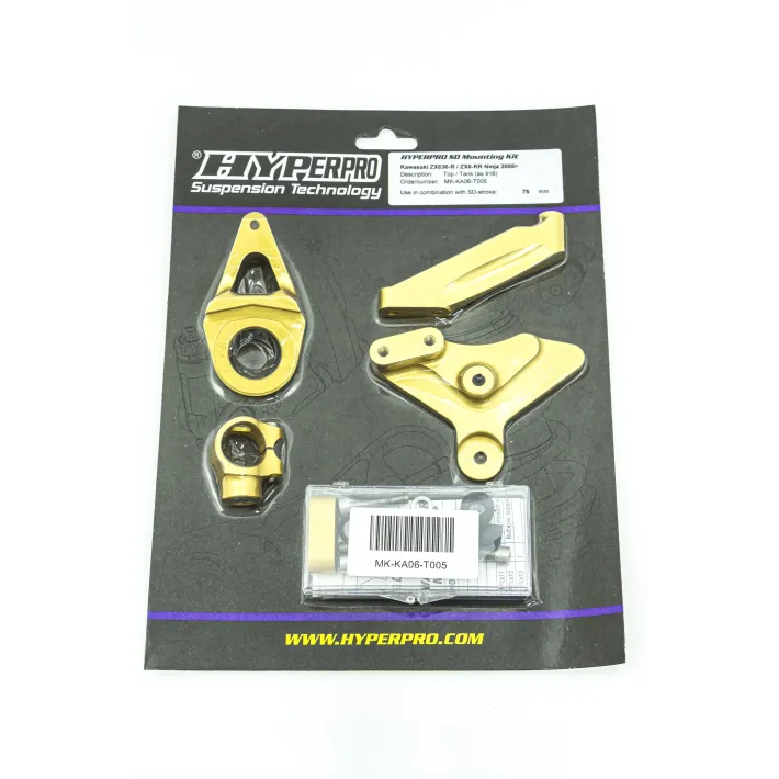 KIT SUPORTE AMORTECEDOR DE DIREÇAO HYPERPRO KAWASAKI ZX-6R NINJA - MK-KA06-T005