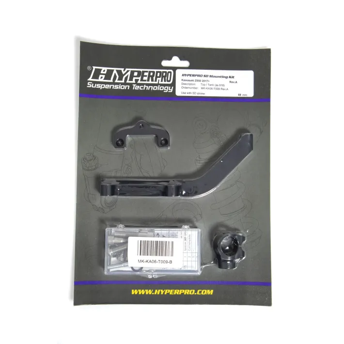KIT SUPORTE AMORTECEDOR DE DIREÇAO HYPERPRO KAWASAKI Z650 - MK-KA06-T009-B