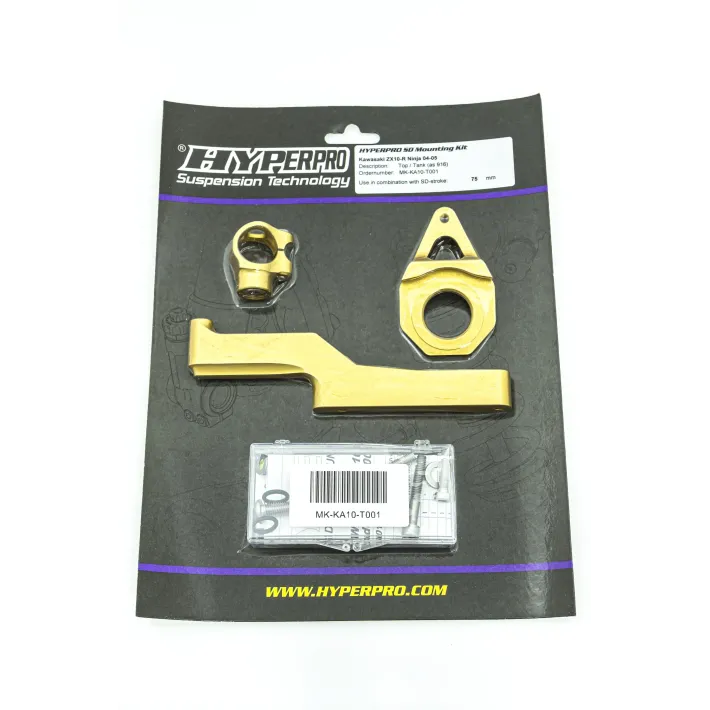 KIT SUPORTE AMORTECEDOR DE DIREÇAO HYPERPRO KAWASAKI ZX-10R NINJA - MK-KA10-T001
