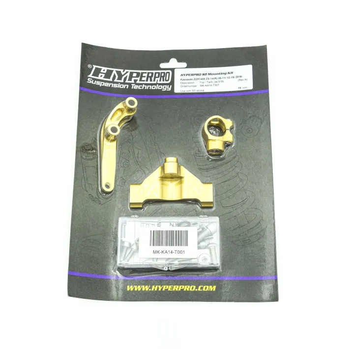 KIT SUPORTE AMORTECEDOR DE DIREÇAO HYPERPRO KAWASAKI ZZR 1400 - MK-KA14-T001