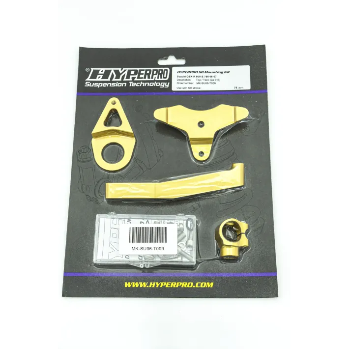 KIT SUPORTE AMORTECEDOR DE DIREÇAO HYPERPRO SUZUKI GSX.R 600 / 750 - MK-SU06-T009