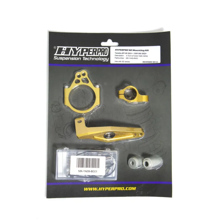 KIT SUPORTE AMORTECEDOR DE DIREÇAO HYPERPRO YAMAHA MT-09 - MK-YA09-B001
