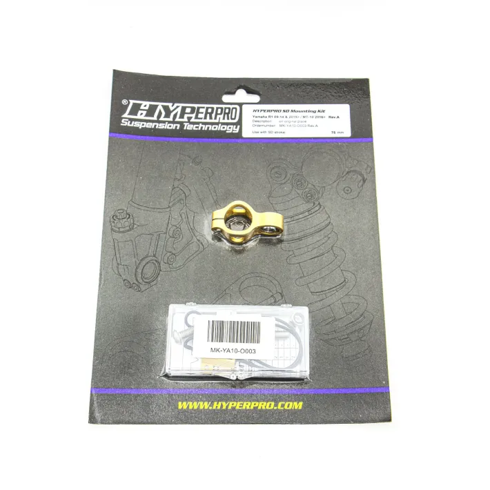 KIT SUPORTE AMORTECEDOR DE DIREÇAO HYPERPRO YAMAHA YZF R1 - MK-YA10-O002