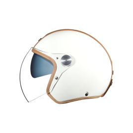 Capacete jet NEXX X.G30 GROOVY - Branco / Camel