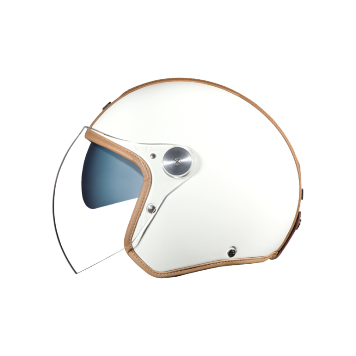 Capacete jet NEXX X.G30 GROOVY - Branco / Camel