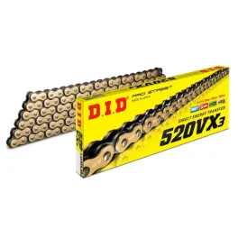 Corrente de transmissão D.I.D VX Series 520 / 112 elos Yamaha YZF-R3 2022 4525516319218