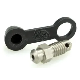 Parafuso de purga com tampa Moto-Master — 213103 — Preto, Aço inoxidável