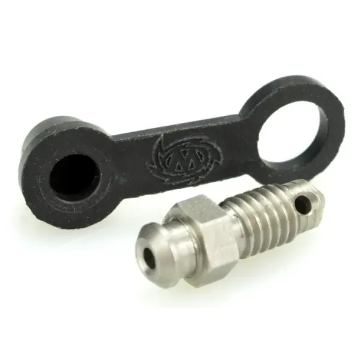 Parafuso de purga com tampa Moto-Master — 213103 — Preto, Aço inoxidável