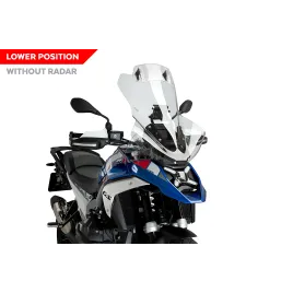 Vidro Puig Touring Plus com defletor regulável BMW R1300GS 2026 – Transparente / Sem radar / sem Pack Enduro