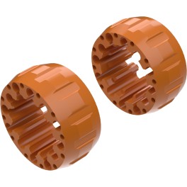 Alargadores de Roda Modelo A 65mm (Sem pernos) Laranja CrossPro