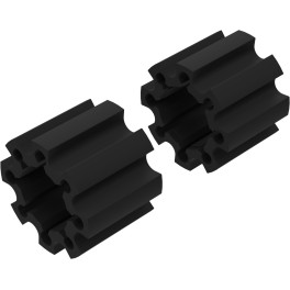 Alargadores de Roda Modelo C 100mm (Sem pernos) Preto Textur CrossPro — Preto Texturado