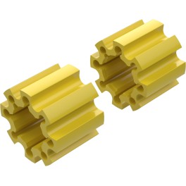 Alargadores de Roda Modelo C 100mm (Sem pernos) Amarelo CrossPro