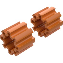 Alargadores de Roda Modelo C 100mm (Sem pernos) Laranja CrossPro