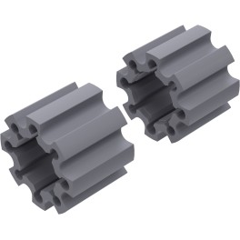 Alargadores de Roda Modelo C 100mm (Sem pernos) Cinza Textur CrossPro — Cinza Texturado