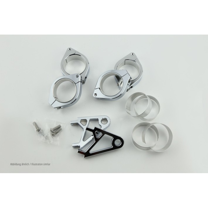 Suporte Cromado Conjunto XS Para 38-41 Mm Ø Highsider pro