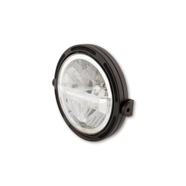Farol de 7 Polegadas Frame-R1 Tipo 4 LED Preto Fixação lateral Highsider pro