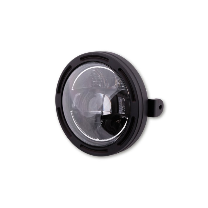 Farol de 5 3/4 Polegadas Frame-R2 Tipo 10 LED Preto Fixação lateral Highsider pro