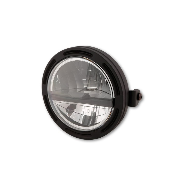 Farol de 5 3/4 Polegadas Frame-R2 Tipo 5 LED Preto Fixação lateral Highsider pro