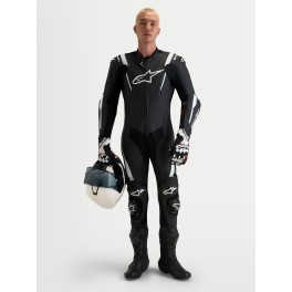 Fato Alpinestars Missile V3 Pele - 1 Peça — Preto Branco