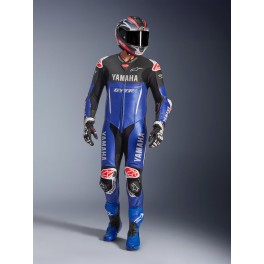 Fato Alpinestars Yamaha GP-R7 Pele - 1 Peça — Metalizado Azul Preto Branco Vermelho Fluo
