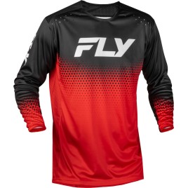 Camisola juvenil para bicicleta FLY Racing Rayce Sonar – Vermelho/Preto/Branco — coleção 2027
