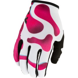 Luvas juvenis FLY Racing Lite Vibe – Branco/Rosa/Azul — coleção 2027